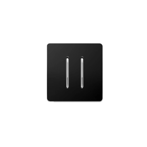 کلید دو پل مشکی نقره ای آسیا الکتریک