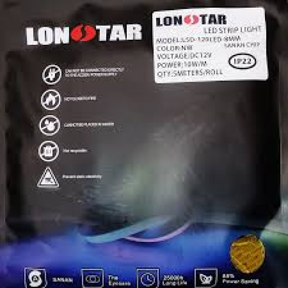 ریسه نواری 12 ولت تراکم 240 آفتابی لان استار حلقه 5 متری